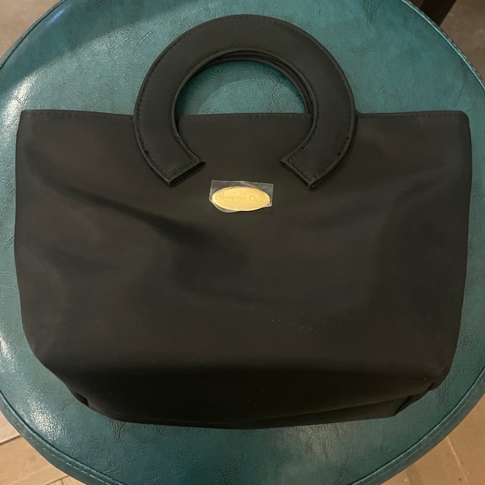 Christian Dior VIP Vintage 80's Nylon Clutch/Mini Satchel/Cosmetic Bag Tote - Picture 12 of 16